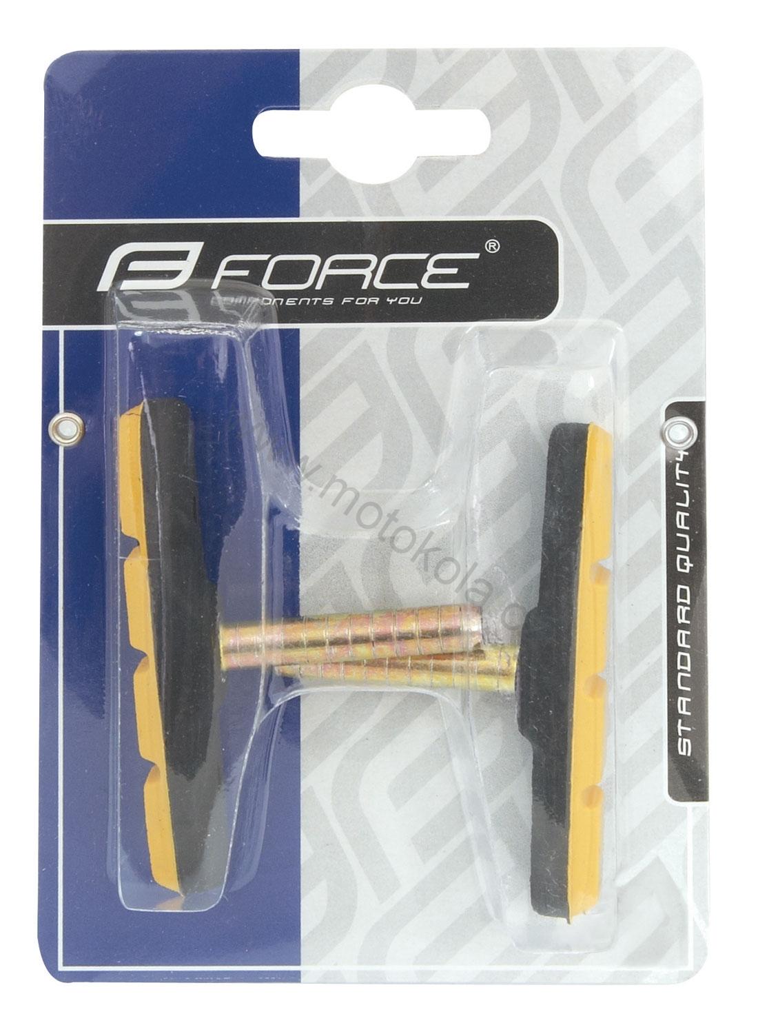 KCK - gumičky brzd F čep jednorázové, černo-žluté 